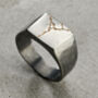 Personalised Chunky Kintsugi Signet Ring, thumbnail 3 of 6