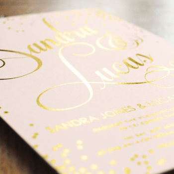 Sparkle Foiled Wedding Invitations, 5 of 9