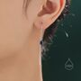Sapphire Blue Droplet Cz Threader Earrings, thumbnail 5 of 11