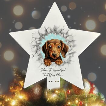 Personalised Christmas Dachshund Break Through, 7 of 10