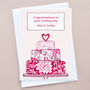 'Wedding Cake' Personalised Wedding Card, thumbnail 1 of 2