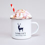 Reindeer Personalised Christmas Enamel Mug, thumbnail 5 of 5