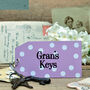 Spotty Granny's Nana's Gran's Keys Key Ring, thumbnail 3 of 3