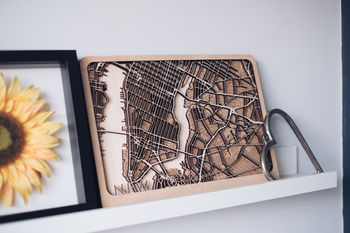 New York Multi Layer Wood Map. Customisable, 6 of 9