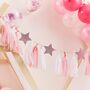 Pink Tassel Garland With Pink Glitter Stars, thumbnail 1 of 2