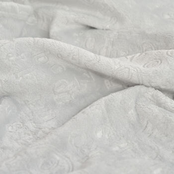 Personalised Grey Embossed Letters Blanket For Baby, 7 of 9
