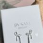 Silver And Gold Bow Bridesmaid Earrings, thumbnail 10 of 12