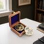 Personalised Signature Sundial Compass With Wooden Box, thumbnail 9 of 12