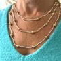 Beaded Three Strand Statement Necklace, thumbnail 3 of 8