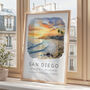 San Diego California Travel Destination Art Print Gifts, thumbnail 2 of 7