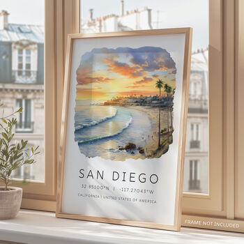 San Diego California Travel Destination Art Print Gifts, 2 of 7