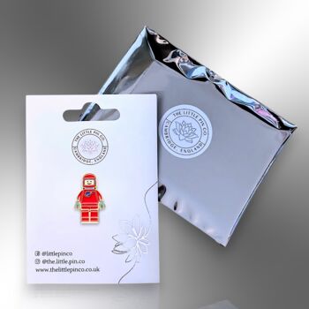 Small Red Astronaut Cosmonaut Enamel Lapel Pin, Spaceman Badge, Astronomy, Science, Space Gift For Kid, Birthday Gift Son, Nephew, Grandson, 5 of 8