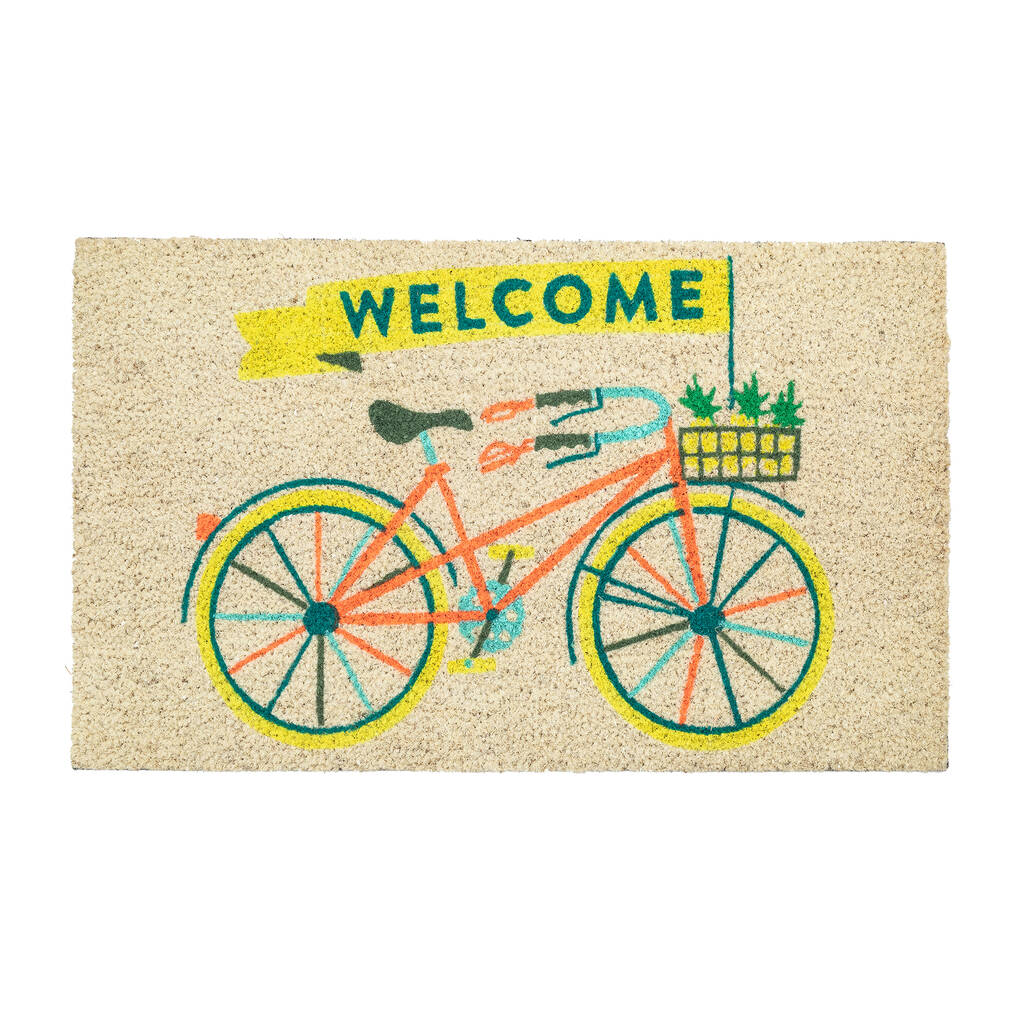 Bike With Pineapples Doormat By Bombay Duck