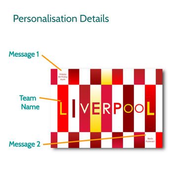 Liverpool Print Personalised Football Gift Or Card, 2 of 5