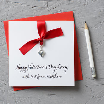 Personalised Heart Charm Mother's Day Card, 5 of 5