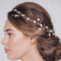 Gold, Silver Or Rose Gold Floral Wedding Hairvine Evie, thumbnail 2 of 12