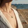 Siren’s Teardrop Sky Blue Topaz Necklace Gold Or Silver, thumbnail 2 of 5
