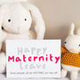 Funny Maternity Leave Pregnancy Card, thumbnail 2 of 3