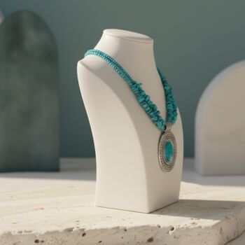 Turquoise Statement Necklace, 5 of 6