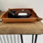 Personalised Tan Leather Accessories Valet Tray, thumbnail 7 of 12