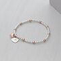 18ct Rose Gold Plated Two Tone Personalised Bracelet, thumbnail 5 of 6