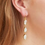 Baroque Pearl Gold Plated Silver Statement Earrings, thumbnail 3 of 6