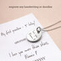 Personalised Sterling Silver March Birthstone Aquamarine Pendant Necklace, thumbnail 3 of 7