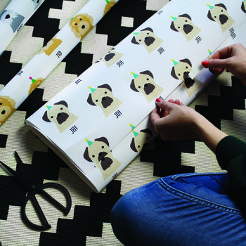 Personalised Dog, Birthday Wrapping Paper, 12 of 12