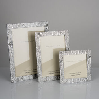 Honeycomb Cast Pewter Photo Frame, 5 of 6