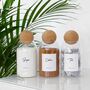 Set Of Tea, Coffee And Sugar Cork Ball Glass Jars, thumbnail 7 of 9