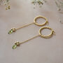 She Blooms Hoops Gold Vermeil And Peridots, thumbnail 8 of 8
