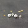 Pearl Silver Stud Earrings, thumbnail 1 of 8