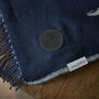 Stag Navy Faux Cashmere Throw 140x180, thumbnail 3 of 5
