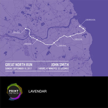 Personalised Great North Run Map Poster, 6 of 12