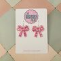 Large Bow Glitter Earrings, thumbnail 9 of 10