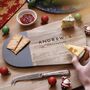 Personalised Wood And Slate Cheese Board Christmas Gift For Him Or Her, thumbnail 1 of 5