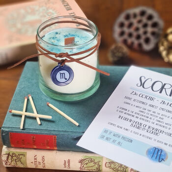 Handpoured Scorpio Birthday Scented Candle And Bracelet, 5 of 8