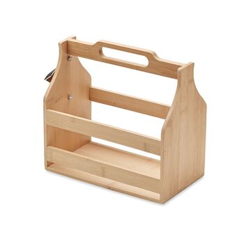 Bamboo Beer Crate With Bottle Opener, 5 of 5