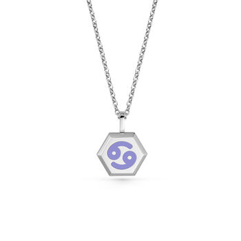 Cancer Zodiac Glowing Pendant Necklace With Uv Keyring Torch, 5 of 12