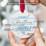 Personalised Our First Christmas Mr And Mrs Ornament, thumbnail 7 of 7