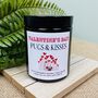 Personalised Pug Dog Amber Valentines Candle, thumbnail 1 of 5