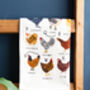 A Z Of Chickens Tea Towel, thumbnail 3 of 4