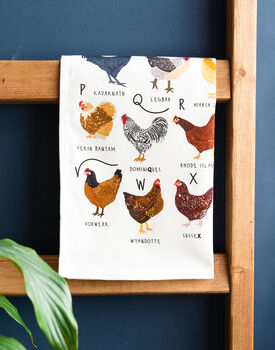 A Z Of Chickens Tea Towel, 3 of 4