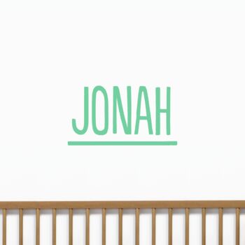 Personalised Modern Name Wall Sticker, 4 of 10