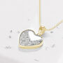 Ashes Memorial Inlaid Heart Necklace, thumbnail 5 of 12