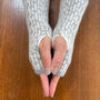 Ladies Knitted Fingerless Mittens With Line Pattern, thumbnail 4 of 7