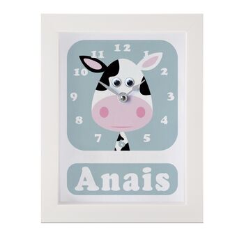 Personalised Childrens Cow Clock, 6 of 10
