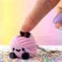 Articulated Wool Yarn Ball Clicker Fidget Keychain, thumbnail 3 of 5
