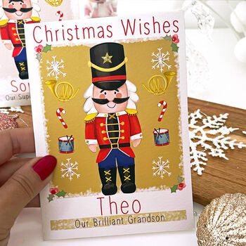 Personalised Nutcracker Christmas Card, 5 of 9