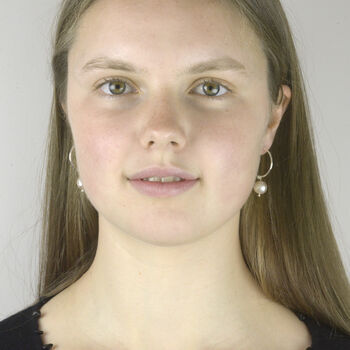 Handmade Pearl Hoop Earrings Sterling Silver, 3 of 5